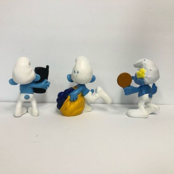 mcdonalds 2011 2013 smurfs movie 3 inch figures greedy vanity brainy - Picture 2 of 7